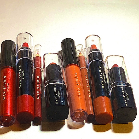 MAX STUDIO 8 PIECE LIP COLLECTION GLOSS CRAYON STICK LINERS DESIGNED USA - Picture 6 of 6